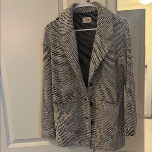 Marine Layer Black and White Textured Blazer women’s size XS